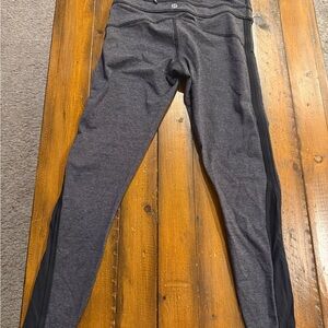 lululemon athletica Gray and Black Performance Leggings
